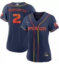 Women Houston Astros 2 Alex Bregman 2022 Navy City Connect Stitched Jersey Women Houston Astros 2 Alex Bregman 2022 Navy City Connect Stitched Jersey