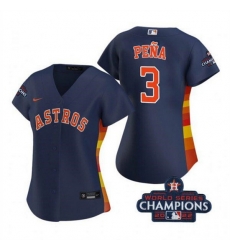 Women Houston Astros 3 Jeremy Pena Navy 2022 World Series Champions Stitched Baseball Jersey Women Houston Astros 3 Jeremy Pena Navy 2022 World Series Champions Stitched Baseball Jersey