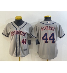 Women Houston Astros 44 Yordan Alvarez Gray Cool Base Stitched Baseball Jerseys Women Houston Astros 44 Yordan Alvarez Gray Cool Base Stitched Baseball Jerseys