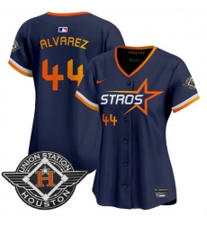 Women Houston Astros 44 Yordan Alvarez Navy 2025 City Connect Limited Stitched Baseball Jersey