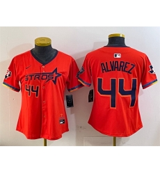 Women Houston Astros 44 Yordan Alvarez Orange 2025 City Connect With Texas Patch Limited Stitched Baseball Jersey Women Houston Astros 44 Yordan Alvarez Orange 2025 City Connect With Texas Patch Limited Stitched Baseball Jersey