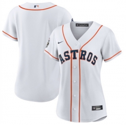 Women Houston Astros Blank White 2022 World Series Cool Base Stitched Baseball Jersey