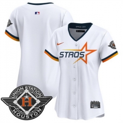 Women Houston Astros Blank White 2025 City Connect Limited Stitched Baseball Jersey