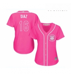 Womens Houston Astros 16 Aledmys Diaz Authentic Pink Fashion Cool Base Baseball Jersey Womens Houston Astros 16 Aledmys Diaz Authentic Pink Fashion Cool Base Baseball Jersey