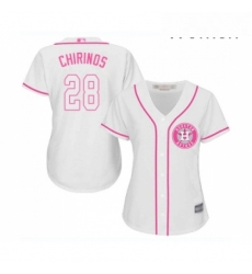 Womens Houston Astros 28 Robinson Chirinos Authentic White Fashion Cool Base Baseball Jersey Womens Houston Astros 28 Robinson Chirinos Authentic White Fashion Cool Base Baseball Jersey