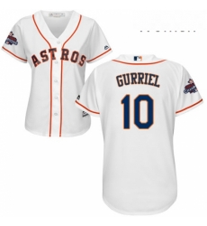 Womens Majestic Houston Astros 10 Yuli Gurriel Replica White Home 2017 World Series Champions Cool Base MLB Jersey Womens Majestic Houston Astros 10 Yuli Gurriel Replica White Home 2017 World Series Champions Cool Base MLB Jersey