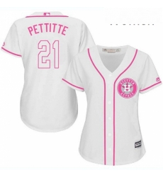 Womens Majestic Houston Astros 21 Andy Pettitte Authentic White Fashion Cool Base MLB Jersey Womens Majestic Houston Astros 21 Andy Pettitte Authentic White Fashion Cool Base MLB Jersey
