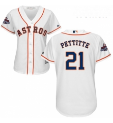 Womens Majestic Houston Astros 21 Andy Pettitte Authentic White Home 2017 World Series Champions Cool Base MLB Jersey Womens Majestic Houston Astros 21 Andy Pettitte Authentic White Home 2017 World Series Champions Cool Base MLB Jersey