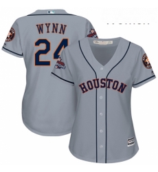 Womens Majestic Houston Astros 24 Jimmy Wynn Authentic Grey Road 2017 World Series Champions Cool Base MLB Jersey Womens Majestic Houston Astros 24 Jimmy Wynn Authentic Grey Road 2017 World Series Champions Cool Base MLB Jersey