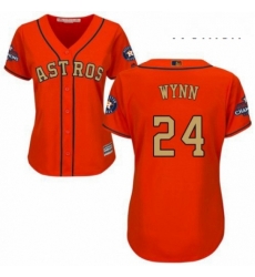 Womens Majestic Houston Astros 24 Jimmy Wynn Authentic Orange Alternate 2018 Gold Program Cool Base MLB Jersey Womens Majestic Houston Astros 24 Jimmy Wynn Authentic Orange Alternate 2018 Gold Program Cool Base MLB Jersey