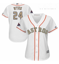 Womens Majestic Houston Astros 24 Jimmy Wynn Authentic White 2018 Gold Program Cool Base MLB Jersey Womens Majestic Houston Astros 24 Jimmy Wynn Authentic White 2018 Gold Program Cool Base MLB Jersey