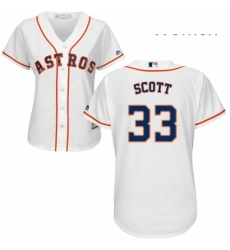 Womens Majestic Houston Astros 33 Mike Scott Replica White Home Cool Base MLB Jersey Womens Majestic Houston Astros 33 Mike Scott Replica White Home Cool Base MLB Jersey