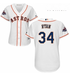 Womens Majestic Houston Astros 34 Nolan Ryan Authentic White Home 2017 World Series Champions Cool Base MLB Jersey Womens Majestic Houston Astros 34 Nolan Ryan Authentic White Home 2017 World Series Champions Cool Base MLB Jersey