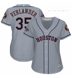 Womens Majestic Houston Astros 35 Justin Verlander Replica Grey Road 2017 World Series Champions Cool Base MLB Jersey Womens Majestic Houston Astros 35 Justin Verlander Replica Grey Road 2017 World Series Champions Cool Base MLB Jersey