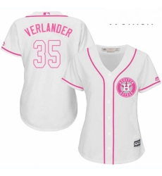 Womens Majestic Houston Astros 35 Justin Verlander Replica White Fashion Cool Base MLB Jersey Womens Majestic Houston Astros 35 Justin Verlander Replica White Fashion Cool Base MLB Jersey