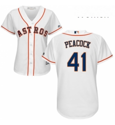 Womens Majestic Houston Astros 41 Brad Peacock Authentic White Home Cool Base MLB Jersey Womens Majestic Houston Astros 41 Brad Peacock Authentic White Home Cool Base MLB Jersey