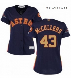 Womens Majestic Houston Astros 43 Lance McCullers Authentic Navy Blue Alternate 2018 Gold Program Cool Base MLB Jersey Womens Majestic Houston Astros 43 Lance McCullers Authentic Navy Blue Alternate 2018 Gold Program Cool Base MLB Jersey