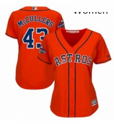 Womens Majestic Houston Astros 43 Lance McCullers Authentic Orange Alternate 2017 World Series Champions Cool Base MLB Jersey Womens Majestic Houston Astros 43 Lance McCullers Authentic Orange Alternate 2017 World Series Champions Cool Base MLB Jersey