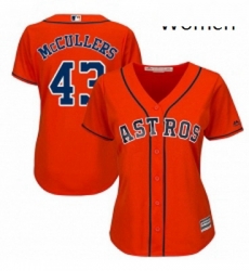 Womens Majestic Houston Astros 43 Lance McCullers Authentic Orange Alternate Cool Base MLB Jersey Womens Majestic Houston Astros 43 Lance McCullers Authentic Orange Alternate Cool Base MLB Jersey