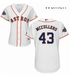 Womens Majestic Houston Astros 43 Lance McCullers Replica White Home 2017 World Series Champions Cool Base MLB Jersey Womens Majestic Houston Astros 43 Lance McCullers Replica White Home 2017 World Series Champions Cool Base MLB Jersey