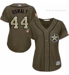 Womens Majestic Houston Astros 44 Roy Oswalt Replica Green Salute to Service MLB Jersey Womens Majestic Houston Astros 44 Roy Oswalt Replica Green Salute to Service MLB Jersey