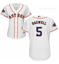 Womens Majestic Houston Astros 5 Jeff Bagwell Authentic White Home 2017 World Series Champions Cool Base MLB Jersey Womens Majestic Houston Astros 5 Jeff Bagwell Authentic White Home 2017 World Series Champions Cool Base MLB Jersey