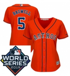 Womens Majestic Houston Astros 5 Jeff Bagwell Orange Alternate Cool Base Sitched 2019 World Series Patch Jersey Womens Majestic Houston Astros 5 Jeff Bagwell Orange Alternate Cool Base Sitched 2019 World Series Patch Jersey