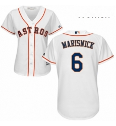 Womens Majestic Houston Astros 6 Jake Marisnick Authentic White Home Cool Base MLB Jersey Womens Majestic Houston Astros 6 Jake Marisnick Authentic White Home Cool Base MLB Jersey