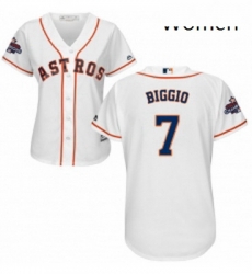 Womens Majestic Houston Astros 7 Craig Biggio Replica White Home 2017 World Series Champions Cool Base MLB Jersey Womens Majestic Houston Astros 7 Craig Biggio Replica White Home 2017 World Series Champions Cool Base MLB Jersey