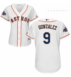 Womens Majestic Houston Astros 9 Marwin Gonzalez Replica White Home 2017 World Series Champions Cool Base MLB Jersey Womens Majestic Houston Astros 9 Marwin Gonzalez Replica White Home 2017 World Series Champions Cool Base MLB Jersey