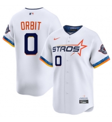 Youth Houston Astros 0 Orbit White 2025 City Connect Limited Stitched Baseball Jersey Youth Houston Astros 0 Orbit White 2025 City Connect Limited Stitched Baseball Jersey