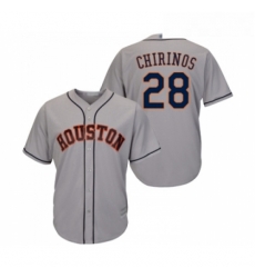 Youth Houston Astros 28 Robinson Chirinos Authentic Grey Road Cool Base Baseball Jersey Youth Houston Astros 28 Robinson Chirinos Authentic Grey Road Cool Base Baseball Jersey