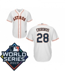 Youth Houston Astros 28 Robinson Chirinos White Home Cool Base Baseball jersey Youth Houston Astros 28 Robinson Chirinos White Home Cool Base Baseball jersey