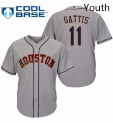 Youth Majestic Houston Astros 11 Evan Gattis Authentic Grey Road Cool Base MLB Jersey Youth Majestic Houston Astros 11 Evan Gattis Authentic Grey Road Cool Base MLB Jersey