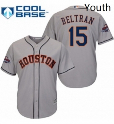 Youth Majestic Houston Astros 15 Carlos Beltran Replica Grey Road 2017 World Series Champions Cool Base MLB Jersey Youth Majestic Houston Astros 15 Carlos Beltran Replica Grey Road 2017 World Series Champions Cool Base MLB Jersey