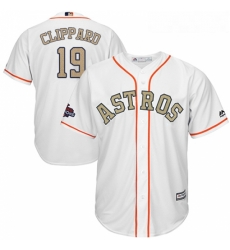Youth Majestic Houston Astros 19 Tyler Clippard Authentic White 2018 Gold Program Cool Base MLB Jersey Youth Majestic Houston Astros 19 Tyler Clippard Authentic White 2018 Gold Program Cool Base MLB Jersey