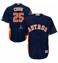 Youth Majestic Houston Astros 25 Jose Cruz Jr Replica Navy Blue Alternate 2017 World Series Champions Cool Base MLB Jersey Youth Majestic Houston Astros 25 Jose Cruz Jr Replica Navy Blue Alternate 2017 World Series Champions Cool Base MLB Jersey