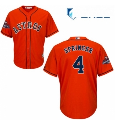 Youth Majestic Houston Astros 4 George Springer Replica Orange Alternate 2017 World Series Champions Cool Base MLB Jersey Youth Majestic Houston Astros 4 George Springer Replica Orange Alternate 2017 World Series Champions Cool Base MLB Jersey