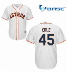 Youth Majestic Houston Astros 45 Gerrit Cole Authentic White Home Cool Base MLB Jersey Youth Majestic Houston Astros 45 Gerrit Cole Authentic White Home Cool Base MLB Jersey
