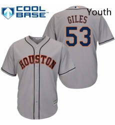 Youth Majestic Houston Astros 53 Ken Giles Replica Grey Road Cool Base MLB Jersey Youth Majestic Houston Astros 53 Ken Giles Replica Grey Road Cool Base MLB Jersey