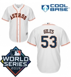 Youth Majestic Houston Astros 53 Ken Giles White Home Cool Base Sitched 2019 World Series Patch jersey Youth Majestic Houston Astros 53 Ken Giles White Home Cool Base Sitched 2019 World Series Patch jersey