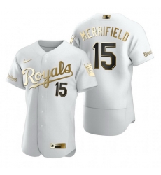 Kansas City Royals 15 Whit Merrifield White Nike Mens Authentic Golden Edition MLB Jersey Kansas City Royals 15 Whit Merrifield White Nike Mens Authentic Golden Edition MLB Jersey