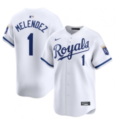 Men Kansas City Royals 1 MJ Melendez White 2024 Home Limited Stitched Baseball Jersey Men Kansas City Royals 1 MJ Melendez White 2024 Home Limited Stitched Baseball Jersey