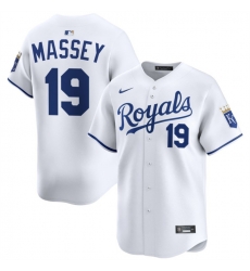Men Kansas City Royals 19 Michael Massey White 2024 Home Limited Stitched Baseball Jersey Men Kansas City Royals 19 Michael Massey White 2024 Home Limited Stitched Baseball Jersey