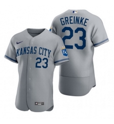 Men Kansas City Royals 23 Zack Greinke Grey Flex Base Stitched jersey Men Kansas City Royals 23 Zack Greinke Grey Flex Base Stitched jersey