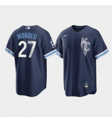 Men Kansas City Royals 27 Adalberto Mondesi 2022 Navy City Connect Cool Base Stitched jersey Men Kansas City Royals 27 Adalberto Mondesi 2022 Navy City Connect Cool Base Stitched jersey