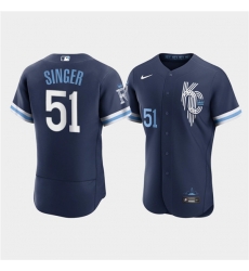 Men Kansas City Royals 51 Brady Singer 2022 Navy City Connect Flex Base Stitched MLB jersey Men Kansas City Royals 51 Brady Singer 2022 Navy City Connect Flex Base Stitched MLB jersey