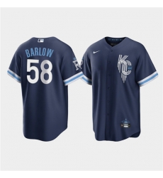 Men Kansas City Royals 58 Scott Barlow 2022 Navy City Connect Cool Base Stitched jersey Men Kansas City Royals 58 Scott Barlow 2022 Navy City Connect Cool Base Stitched jersey