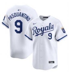 Men Kansas City Royals 9 Vinnie Pasquantino White 2024 Home Limited Stitched Baseball Jersey Men Kansas City Royals 9 Vinnie Pasquantino White 2024 Home Limited Stitched Baseball Jersey
