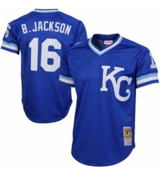 Men Kansas City Royals Bo Jackson 16 Mitchell and Ness Pull Over Stitched MLB Jersey Men Kansas City Royals Bo Jackson 16 Mitchell and Ness Pull Over Stitched MLB Jersey